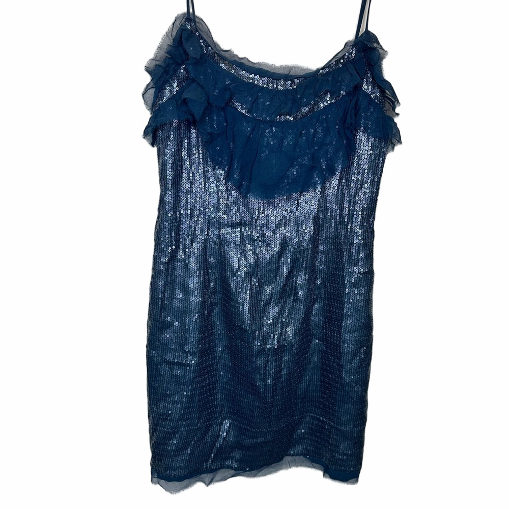 NWT Susana Monaco Black Sequin Mini Dress Size 4